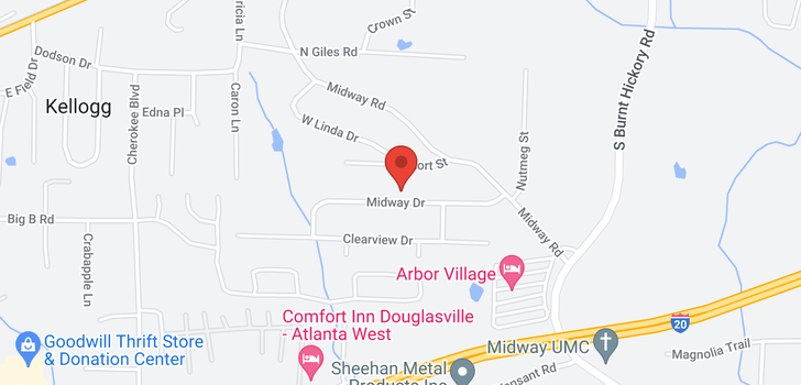 map of 4248 Midway Drive